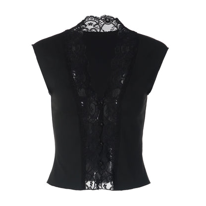 Fashionable Buttoned Waist-Slimming Sleeveless Vest For Women